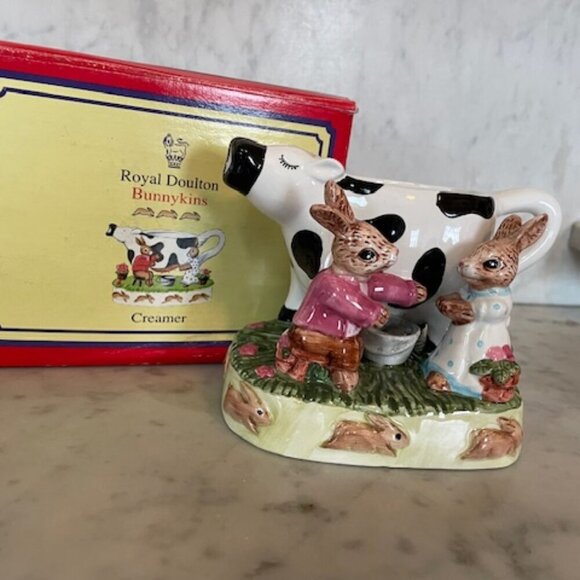 ROYAL DOULTON Bunnykins Bunny Cow Creamer 1998 IOB - Picture 7 of 16